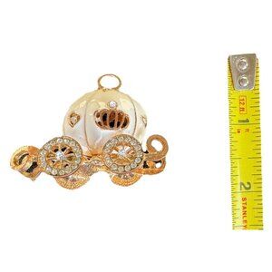 Disney Cinderella Coach Metal Pendant 2” VGUC